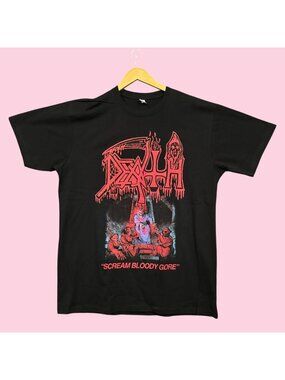 Death Scream Bloody Gore Album Death Metal Band Tee L